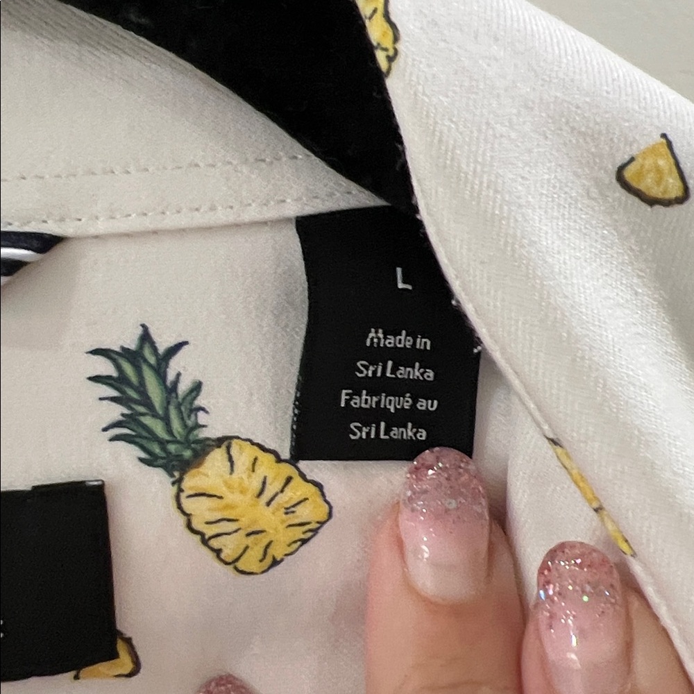 Men’s pineapple print dress button down size large - Picture 4 of 5